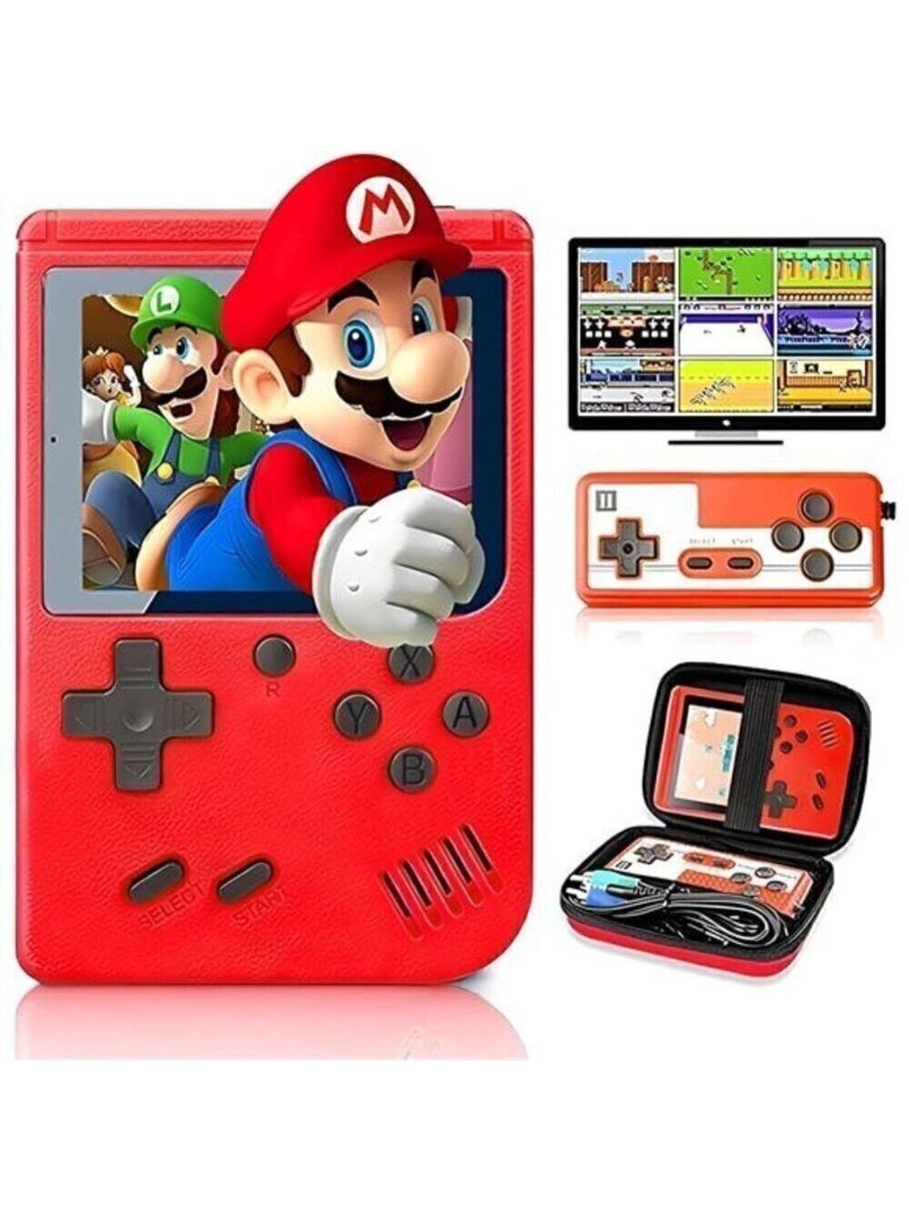 Retro Handheld 400 NES SNES Classic Games Console System Handheld Portable RED